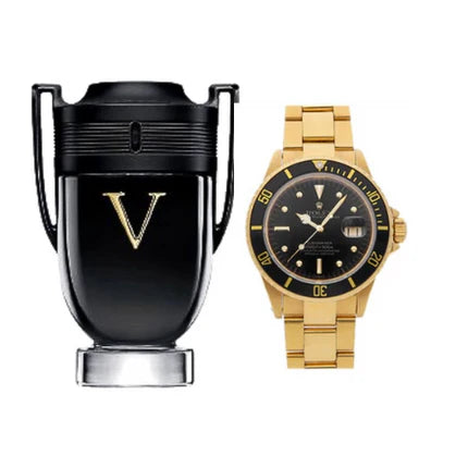 KIT PREMIUM: INVICTUS VICTORY + RELOJ ROLEX SUBMARINER - ELEGANCIA Y PODER