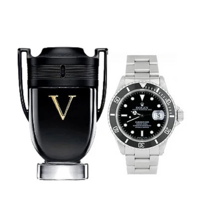 KIT PREMIUM: INVICTUS VICTORY + RELOJ ROLEX SUBMARINER - ELEGANCIA Y PODER