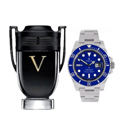 KIT PREMIUM: INVICTUS VICTORY + RELOJ ROLEX SUBMARINER - ELEGANCIA Y PODER